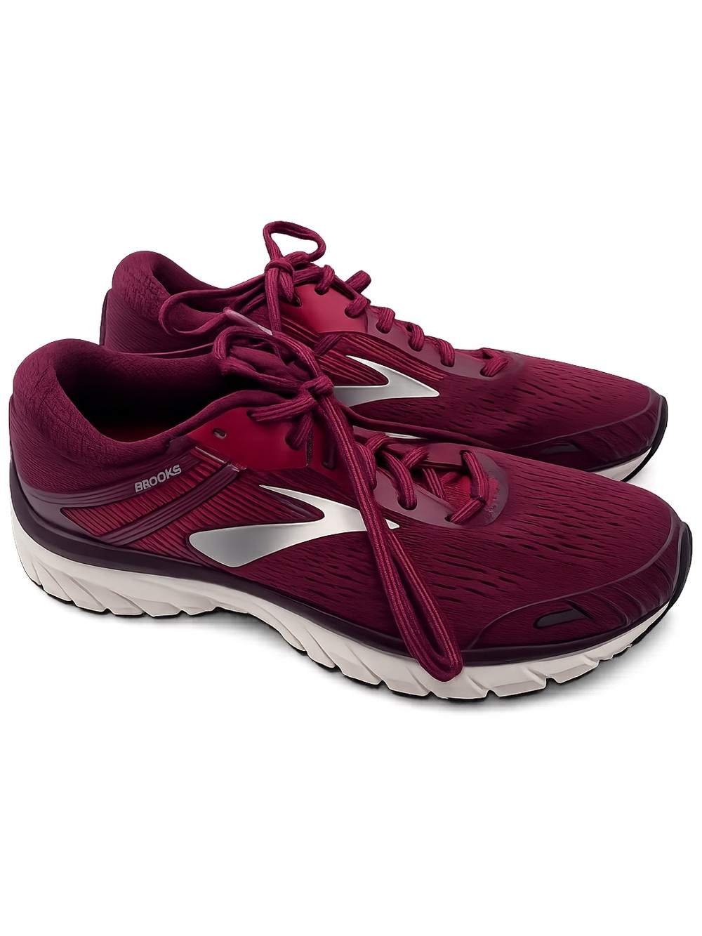 Brooks GTS18 Women's maroon  Athletic Running Shoes with Silver Accent size 10.5